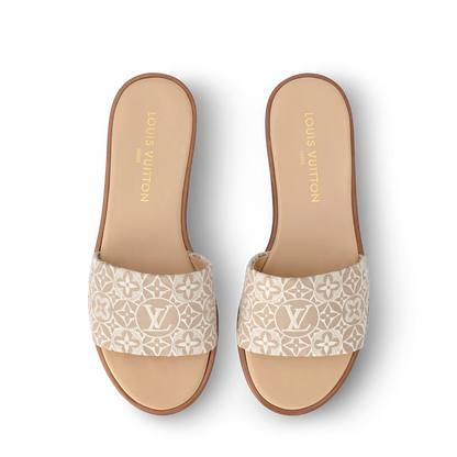 LV Lily Flat Mule Beige
