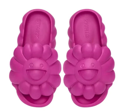 Takashi Murakami Ohana Full-Bloom Slide Raspberry Rose