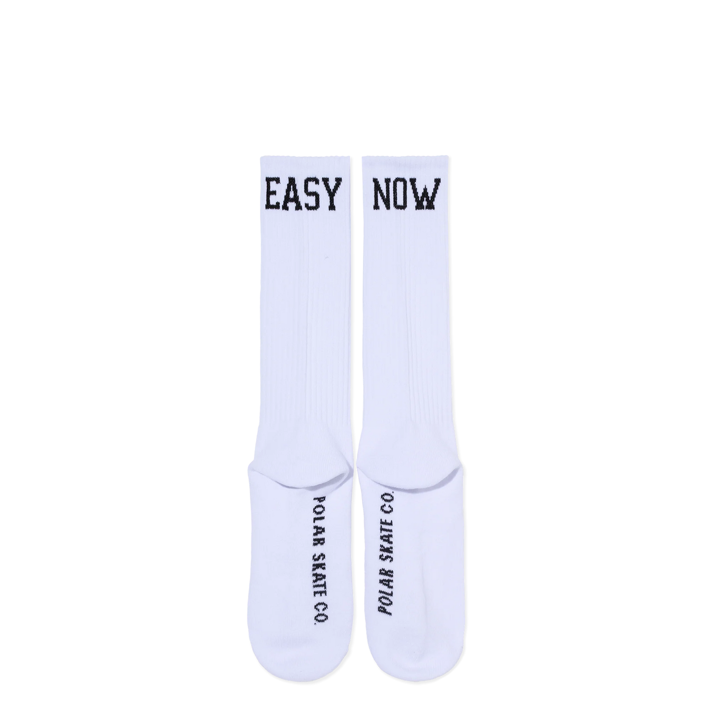 Polar Easy Now Long Rib Socks White