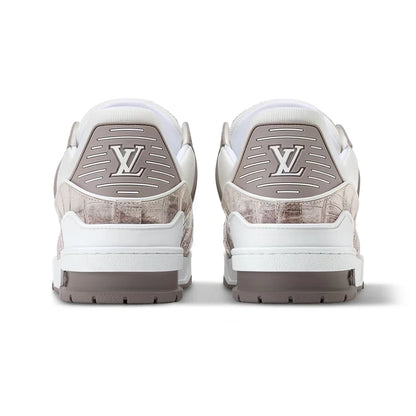 LV Trainer Beige Crocodile Skin