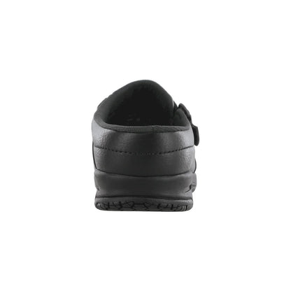 Women's Clog SR Slip Resistant Loafer in Black Wide