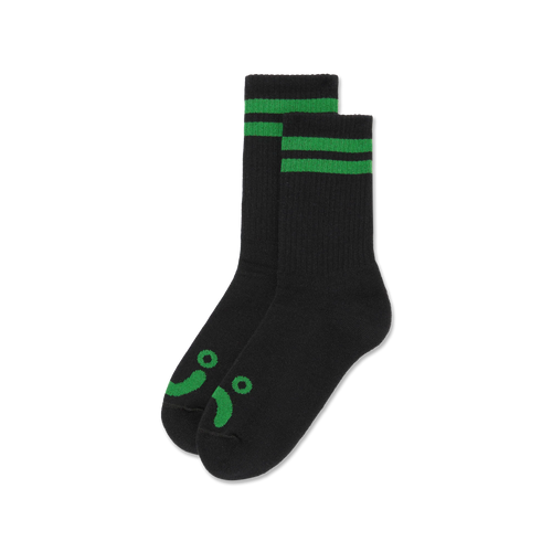 Polar Rib Socks Happy Sad Black Green