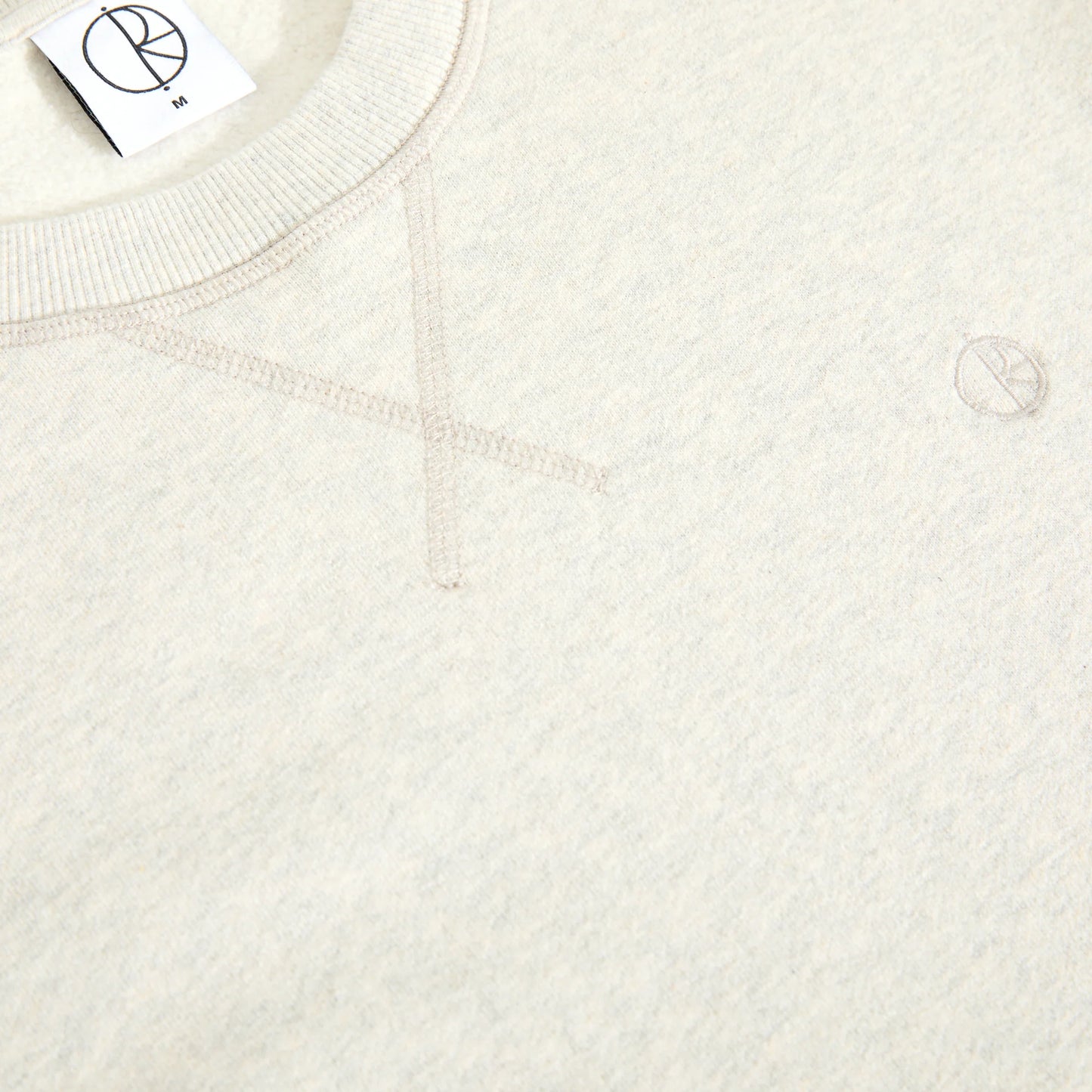 Polar Frankie Crew Neck Ivory Grey Melange