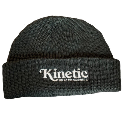 Kinetic Logo Cuff Beanie Charcoal