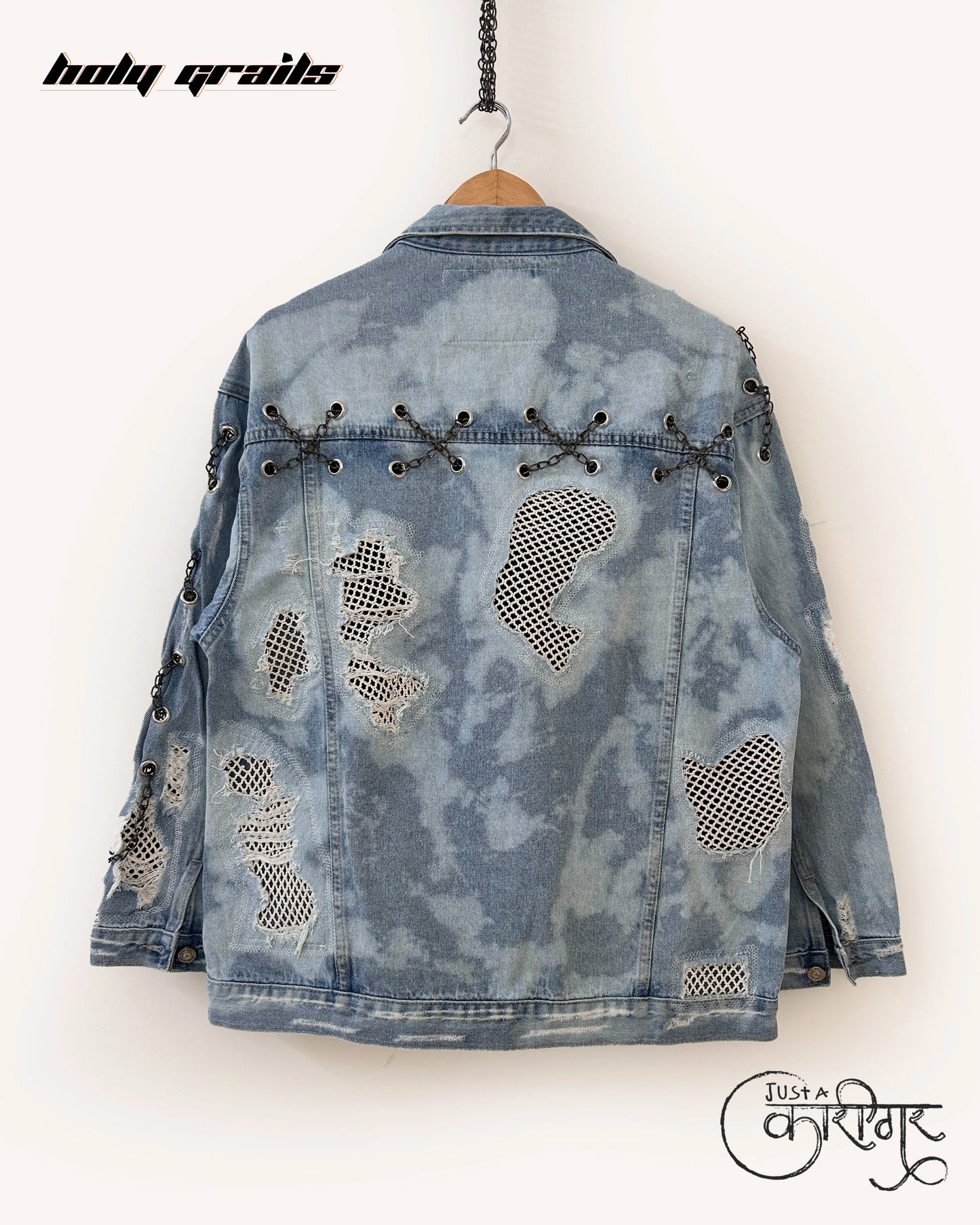 Sheep In Wolf Blue Denim Jacket HG x Just A Karigar