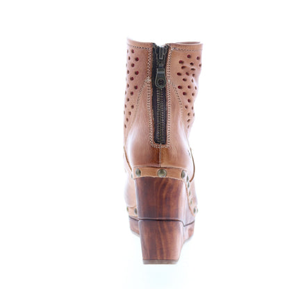 Bed Stu Nadea F328020 Womens Brown Leather Zipper Casual Dress Boots