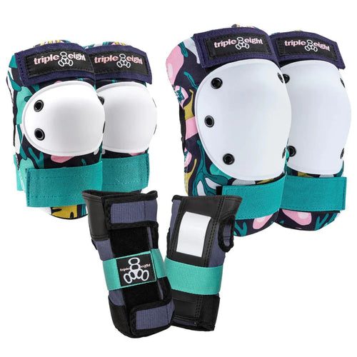 Triple 8 Saver Series 3 Pack Pad Set Floral